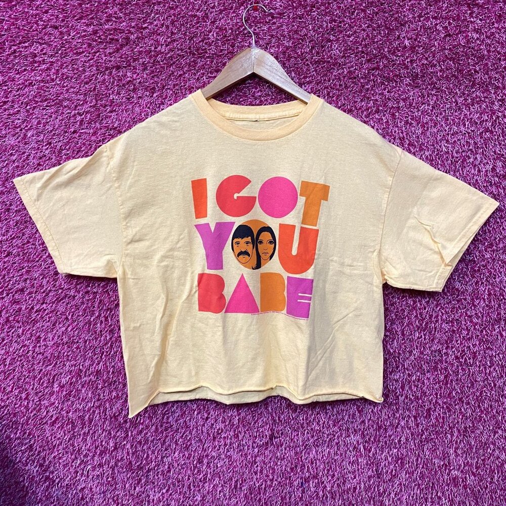 Sonny and Cher I Got You Babe Crop top Size Medium